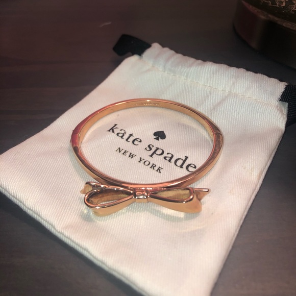 kate spade Accessories - Rose Gold Kate Spade Bow Bracelet